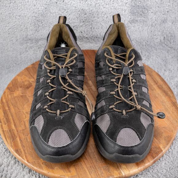 ANODYNE Mens 14 M No. 44 Trail Walker Black & Gray Leather/Mesh - Picture 2 of 10